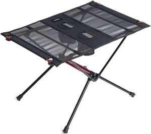 Camp Table Ultralight Collapsible Aluminum Roll-Up Picnic Table with Storage Bag for Outdoor Use