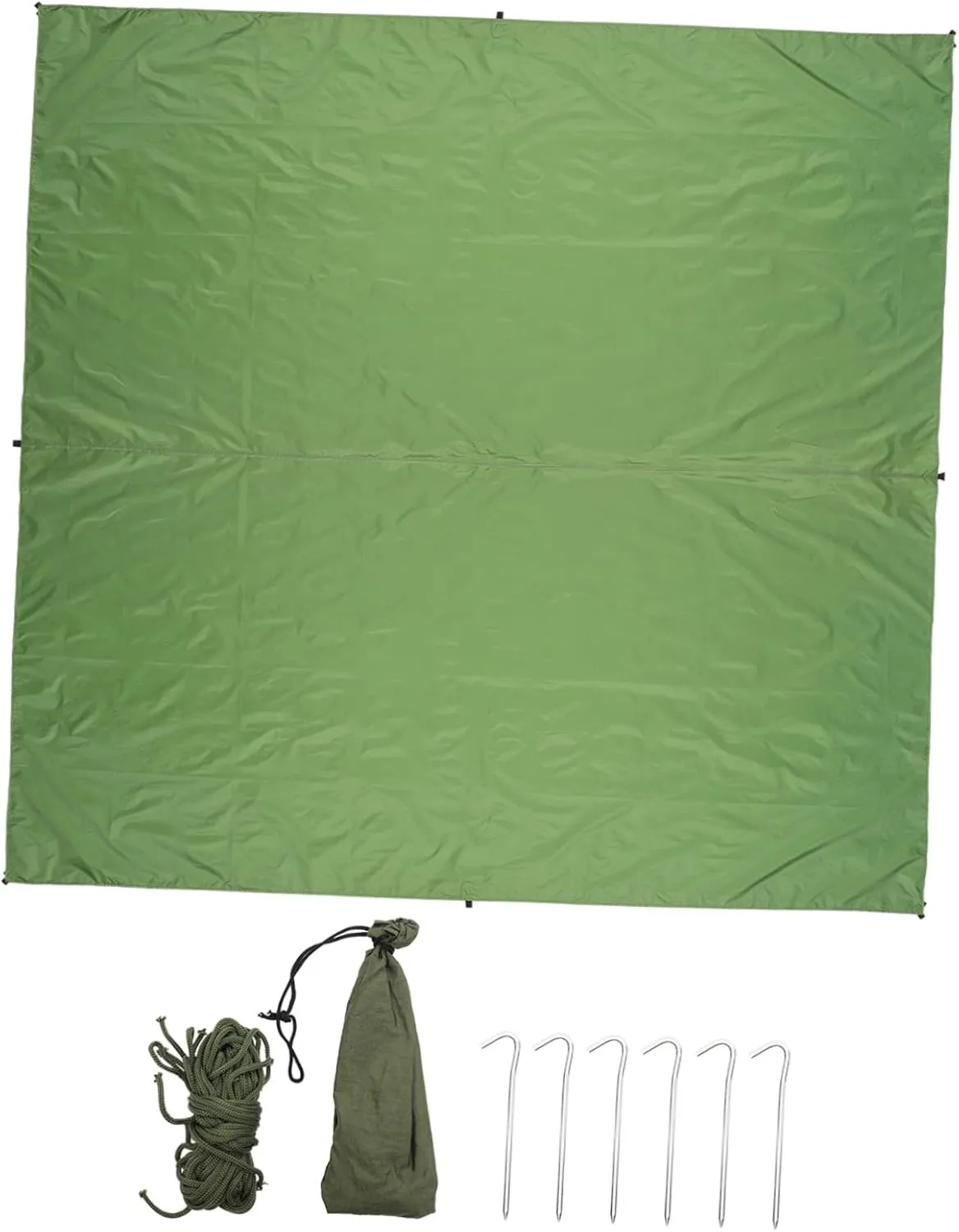 Camping Accessory Beach Shade Tent Tent Campers Cover Camping Sunshade Waterproof Canvas Green 3-4 Person