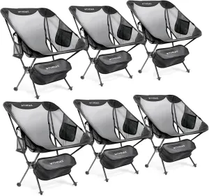 Camping Beach Chairs 2 Pack,Compact Backpacking Chairs,Full Breathable Mesh,Ultralight Aluminum Camp Chairs for Backpacking Fishing Picnic Beach
