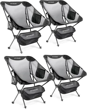 Camping Beach Chairs 2 Pack,Compact Backpacking Chairs,Full Breathable Mesh,Ultralight Aluminum Camp Chairs for Backpacking Fishing Picnic Beach