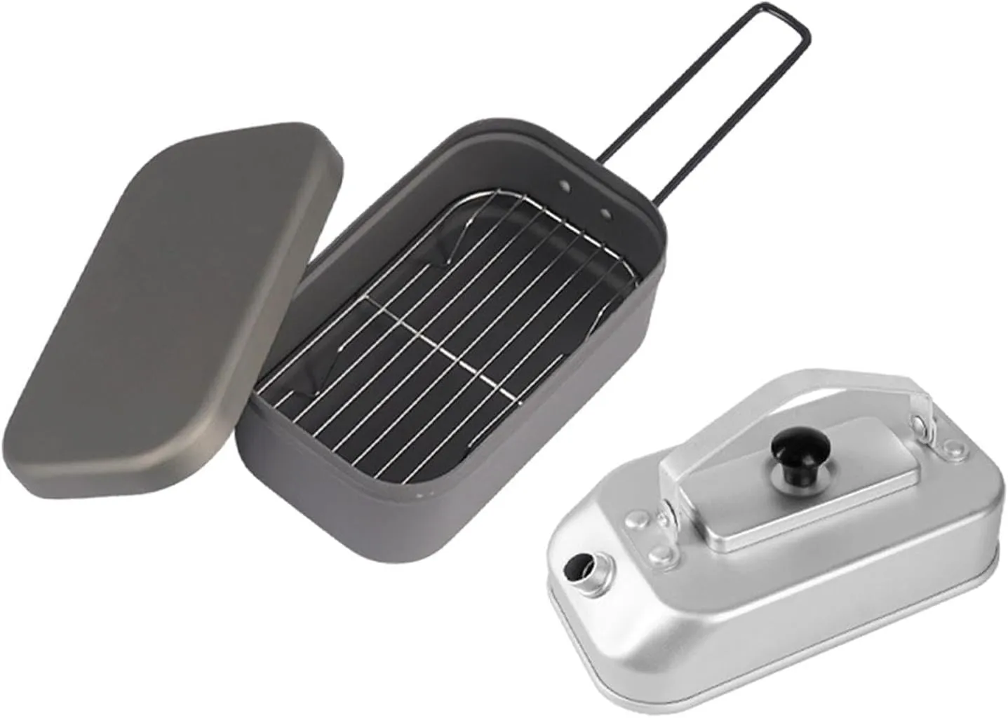 Camping Bento Box Camping Kettle Set Fast Heating Coffee Pot Camp Kettle for Campfire Mountaineering Hiking BBQ Backpacking