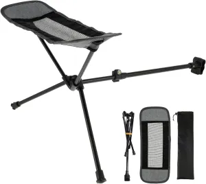 Camping Chair Foot Rest Foldable Camping Footrest Portable Camp Chair Footrest Retractable Camp Footrest Outdoor Hammock Chair Foot Rest for Reclining Swing Chair Moon Chair Beach(Grey)