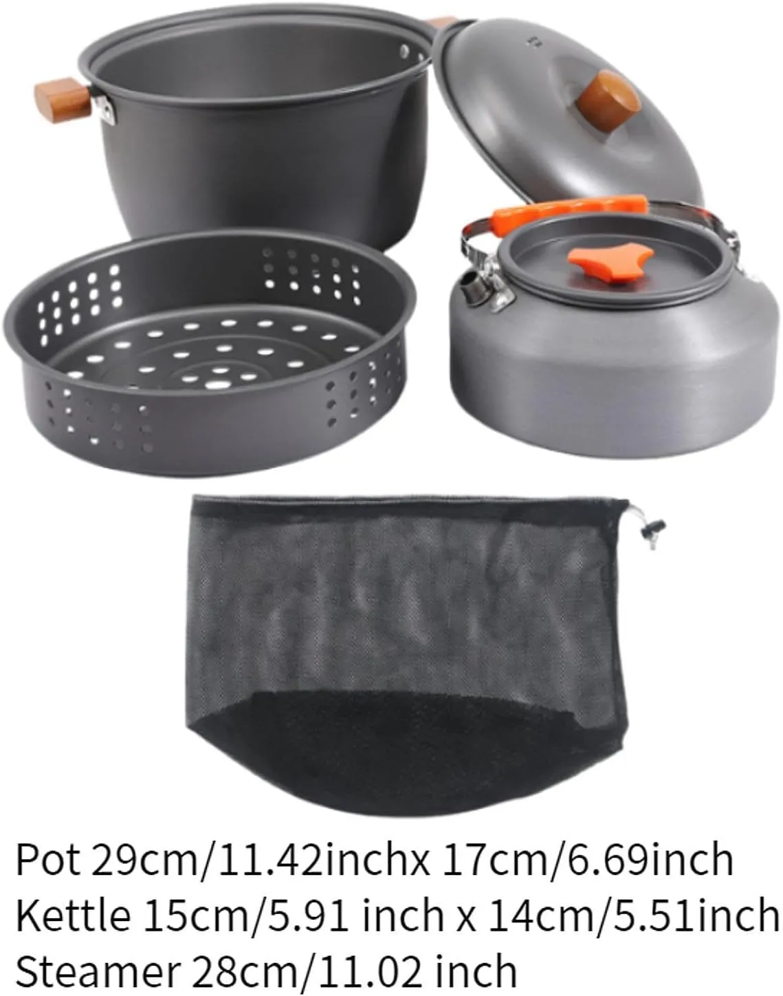 Camping Cookware Coffee Pot Portable Aluminum Accessories Cooking Pot Outdoor Cooking Gear for Travel Outdoor Activities