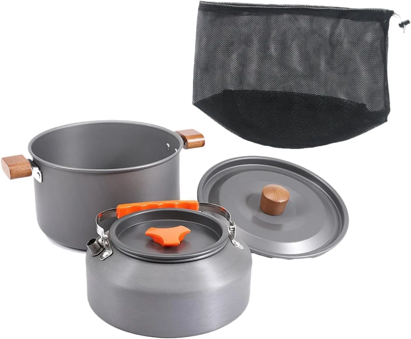 Camping Cookware Kit Cooking Gear Portable Accessories Coffee Maker Soup Pot for Traveling Outdoor Sports Camping Kitchen