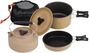 Camping Cookware Set Frying Pan Multipurpose Lightweight for 3-4 People with Carry Bag Cooking Pot for Fishing Cooking Hiking
