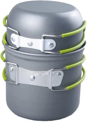 Camping Cookware Set, Outdoor Cookware Camping Pans and Pots Cook Set Mini Cookware Camping, Backpacking 2pcs Pans Set for Camping, Backpacking Hiking Outdoor Picnic