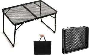 Camping Folding Table Outdoor Picnic Table Foldable Beach Table Mesh Top Grill Table