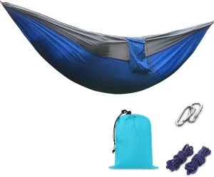 Camping Hammock 210T Nylon Breathable Hammock Tent with Tree Straps & Aluminum Alloy Carabiners Travel Hammock Quick Drying for Hiking Backpacking Garden (Color : G, Size : 220x90cm)