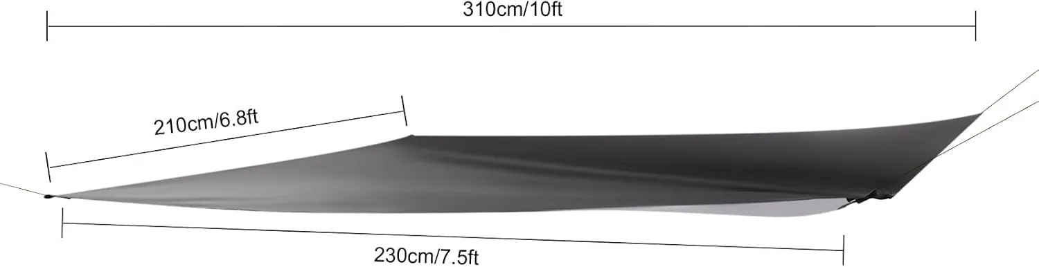 Camping Hammock, Hammock with Mesh Yarn and Rain Fly Tarp, Portable Single & Double Nylon Hammock for Backpacking and Travel
