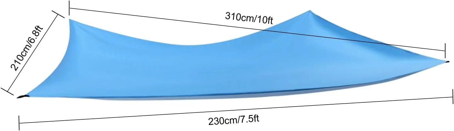 Camping Hammock, Hammocks with Mosquito Net Tent and Rain Fly Tarp, Double&Single Sizes w/Tree Straps and Attached Carry Bag, 400 lb Capacity, Indoor Outdoor Backpacking Travel (Blue)