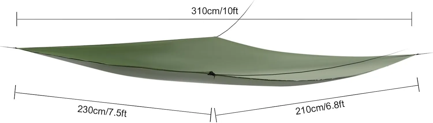 Camping Hammock, Hammocks with Mosquito Net Tent and Rain Fly Tarp, Hammock Set for Camping Backpacking Backyard Patio Hiking Travel Outdoor (Army Green)