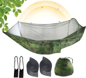 Camping Hammock Net - Portable Jungle Hammock System, Backyard Net | Camp Use with Fine Mesh, Carabiners and Tree Straps Included Outdoor Resting Equipment for Friends, Coworkers