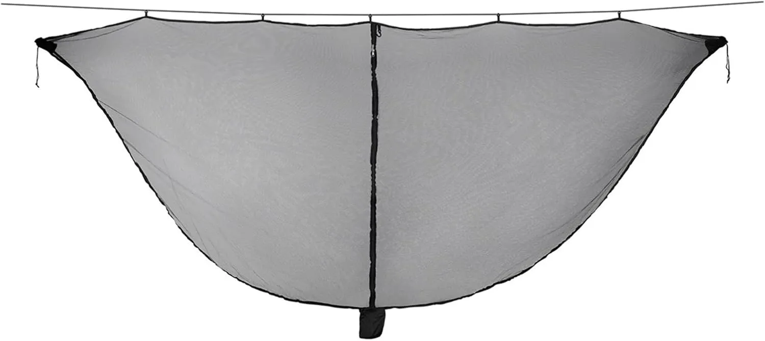 Camping Hammock Outdoor Easy Setup Travel Portable Hammock Net Fabric Nylon Camping Double Person Foldable Separating Bed Net (Color : Black)