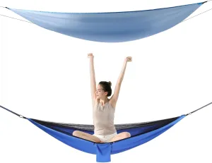 Camping Hammock, Portable Hammocks with Mosquito Net Tent and Rain Fly Tarp, Hammock for Backpacking and Travel