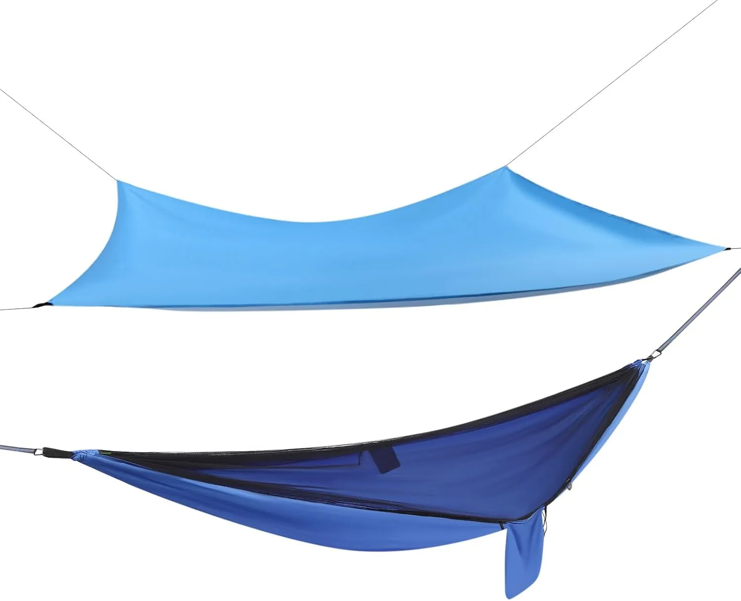 Camping Hammock, Portable Hammocks with Mosquito Net Tent and Rain Fly Tarp, Hammock for Backpacking and Travel