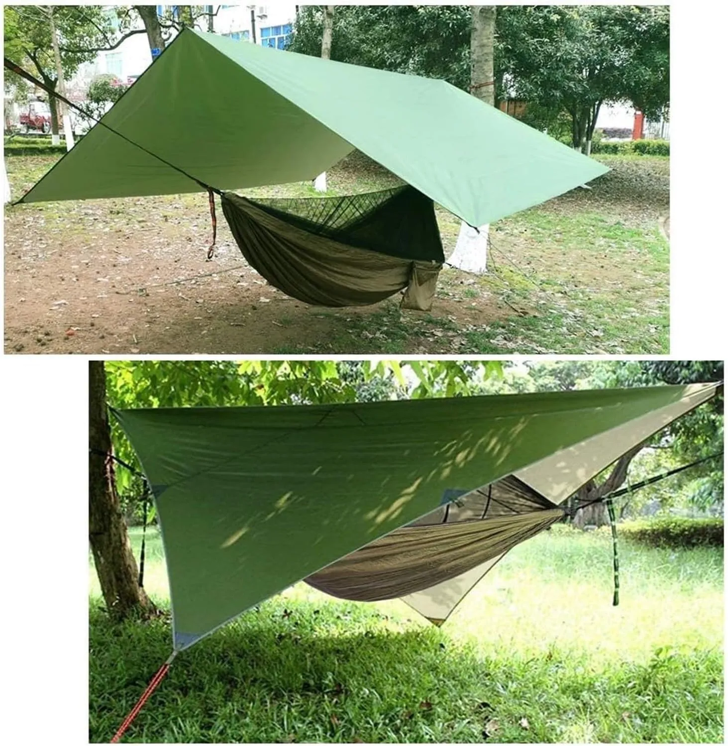 Camping Hammock Set Portable Single Hammock,Camping Hammock with Mosquito Net, Parachute Cloth Hammock for Camping, Backpacking Hikes, Outdoor Backyard (Color : D)