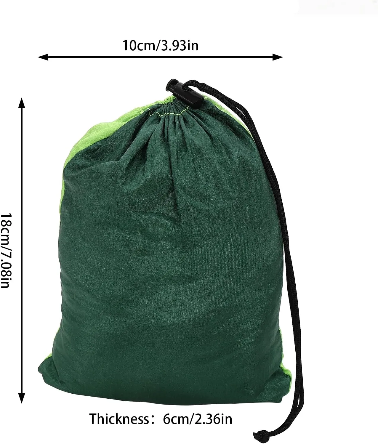 Camping Hammock, Single & Double Portable Hammocks with 2 Tree Straps, Travel Hammock for Camping, Outdoor Hammocks for Backpacking Hiking Travel Backyard (Blackish Green Light Green)