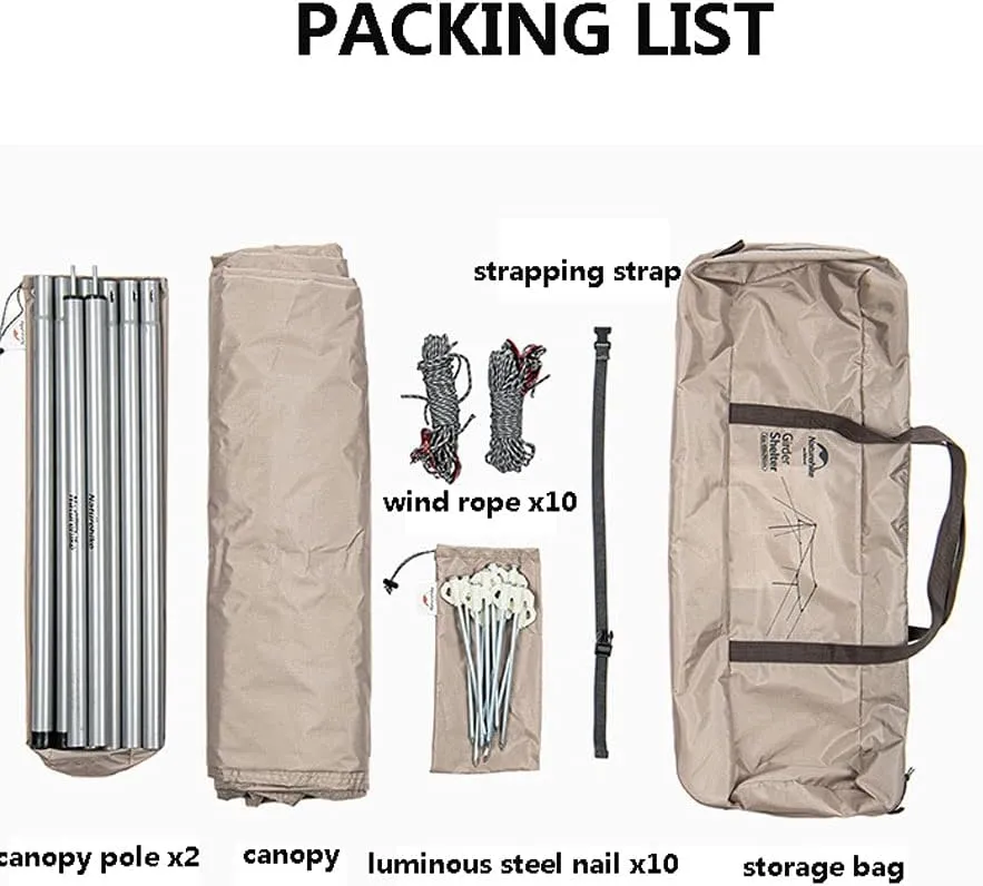 Camping Hammock Tarp, Camping Tarp Rain Fly Tent Waterproof Rainfly Shelter, Sunshade Anti-UV Snow Sunshade Portable Beach Sun Shelter Perfect for Camping, Hiking Sun Shelter,Small