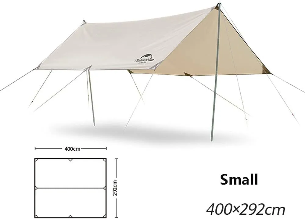 Camping Hammock Tarp, Camping Tarp Rain Fly Tent Waterproof Rainfly Shelter, Sunshade Anti-UV Snow Sunshade Portable Beach Sun Shelter Perfect for Camping, Hiking Sun Shelter,Small