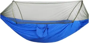 Camping Hammock with Mosquito Net -Up Light Portable Outdoor Parachute Hammocks Swing Sleeping Hammock Camping Stuff (Color : White-Style) (White Style)