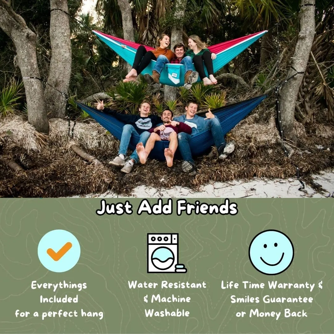 Camping Hammocks | Single Double and Bunk Bed Backpacking Hammock | Featherlite Outdoorsman Survival | hammok hamick hamock | (Wild Turkey, Single)