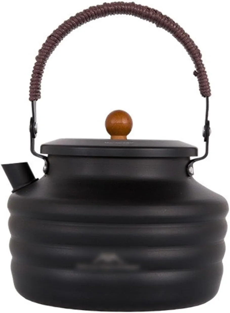 Camping Kettle 1.4L Camping Kettle Tea Pot Outdoor Hiking Kettle Pot, Portable Ultra-Light Camping Kettle Coffee Pot with Folding Handle, for Stove Top, Outdoor, Hiking, Camping, Picnic and Traveling