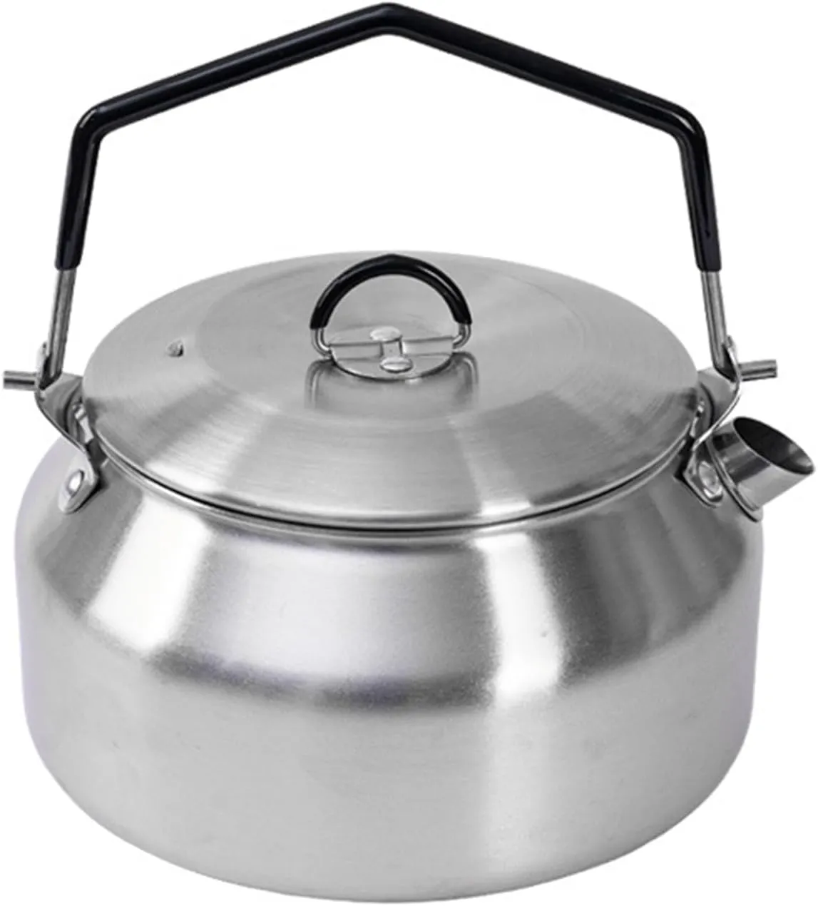 Camping Kettle, 1L Camp Tea Coffee Stainless Steel Outdoor Hiking Kettle Camping Tea Kettle