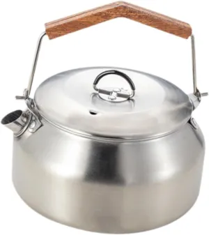 Camping Kettle, Cookware, 1L Water Coffee Pot, Picnic Teapot for Outdoor, Travel Backpacking,Boiling Water Over Fire,Climbing