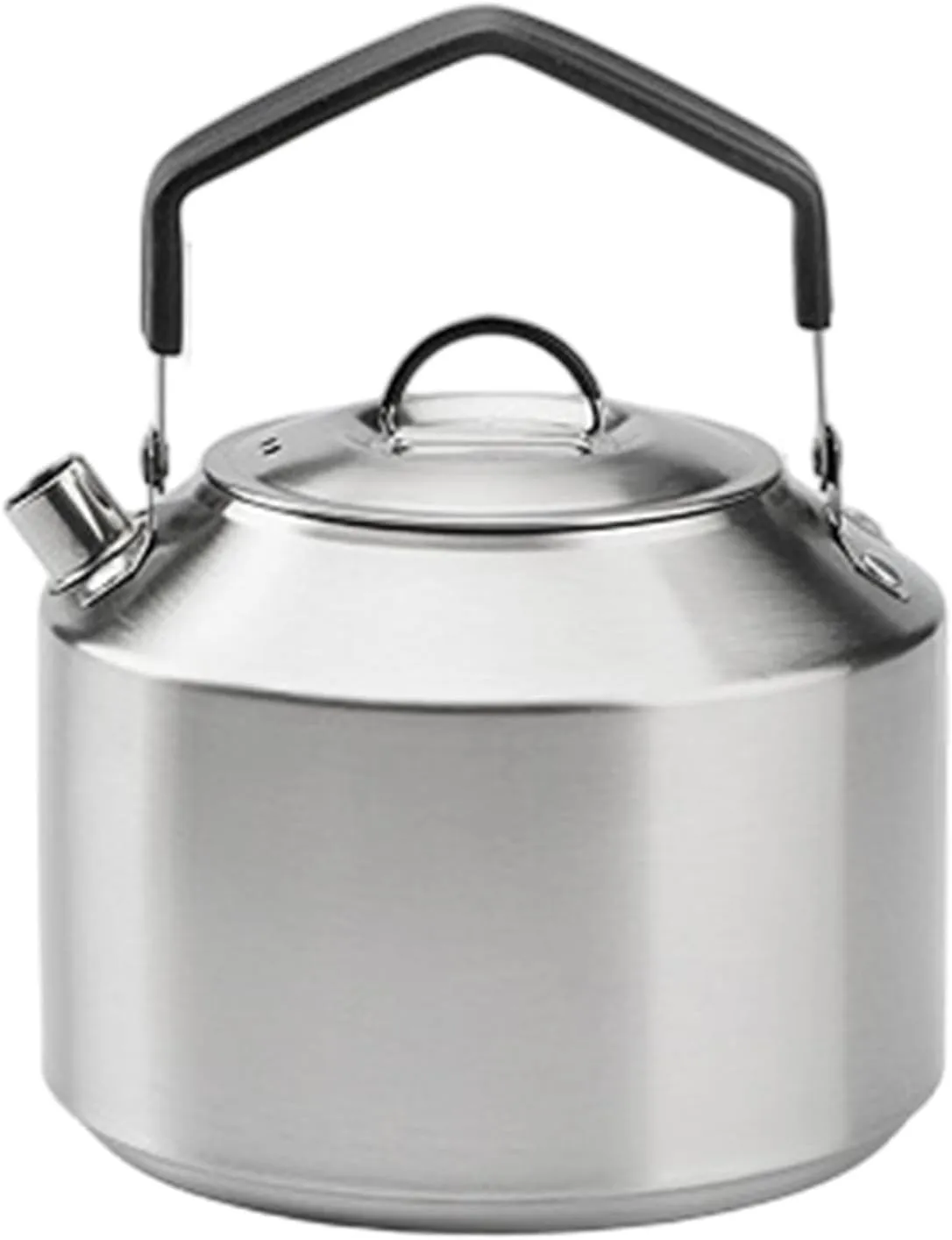 Camping Kettle Outdoor Water Pot Compact Easy to Clean Water Kettle Coffee Tea Pot for Outdoor Sports Boiling Water over Fire, Silver 1.5L
