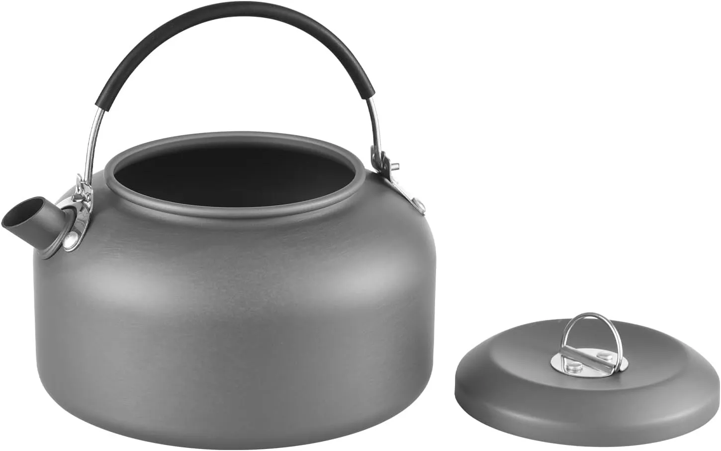 Camping Kettle, Portable Camp Tea Coffee Pot, Lightweight Travel Tea Kettle, 1.5L Water Kettles, Travel Tea Kettle for Bushcraft, Outdoor, Campfire, Cooking and Backpacking (kettle)