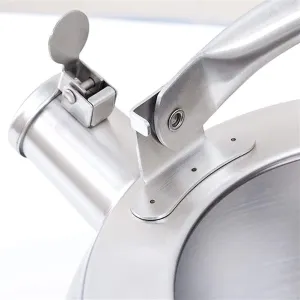 Camping Kettle Stove Top Whistle Tea Kettle - 304 Stainless Steel Teakettle Whistle Teapot with Cool Touch Ergonomic Handle Boiling Water Kettle for Stovetop