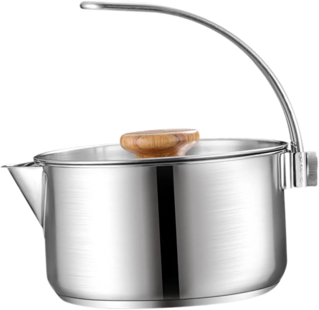 Camping Kettle Water Pot Portable Handle with Lid Water Kettle Coffee Tea Pot for BBQ Backpacking Boiling Water Hiking Trips