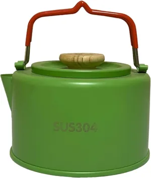Camping Kettle,Portable with Handles, Stainless Steel,Teapot Camp Tea Coffee Pot for Traveling Picnic Fishing Camping Hiking