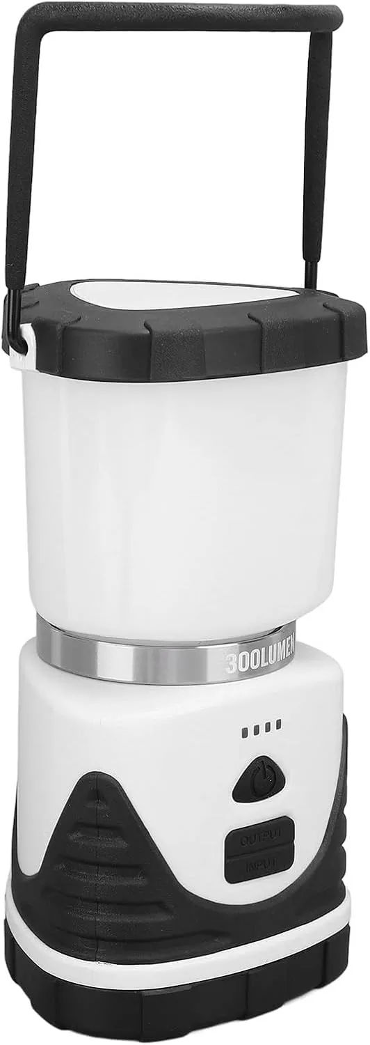 Camping Lantern 300LM High Brightness USB Rechargeable Tent Light for Emergency Hiking Essentials, Portable Camping Light for Outdoor Adventurers (White)