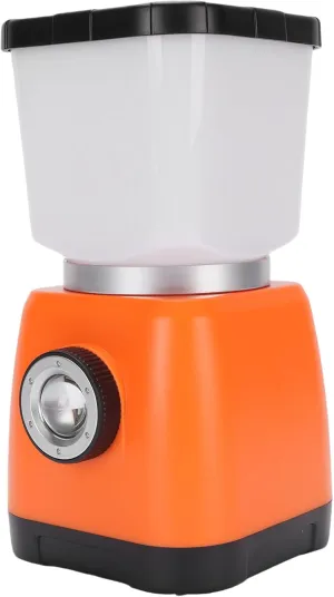 Camping Lantern, 6000mAh Hand Crank Powered Rechargeable LED Lights Portable Water Proof LED Tent Light Flashlight for Outdoor Power Outages, Hiking, Campsites (Orange)