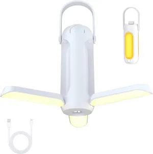 Camping Lantern 720LM with Flashlight Design, 10000mAh Rechargeable LED Camping Lamp, 11H Run Time, Deployable Lampshade Multifunctional Camping Light for Hurricane, Emergency, Travel-White