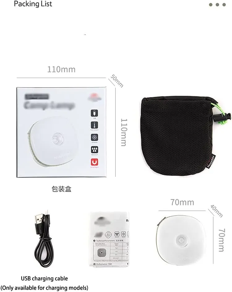 Camping Lantern Powerful Magnetic Outdoor Tent Light Rechargeable Camping Light Waterproof Lighting Light and Compact Multi-Function Lantern Portable Light for Camping Hiking Fishing