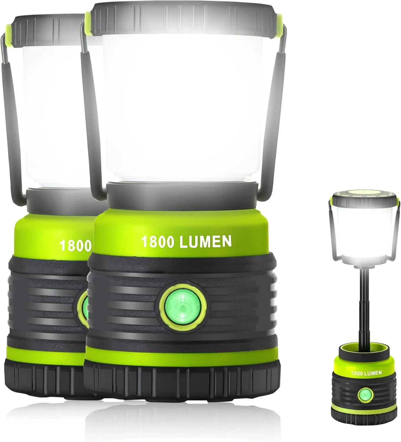 Camping Lantern Rechargeable Telescopic Camping Light,1800LM, 4400mAh IPX5 Waterproof Tent Lights, 4 Light Modes, Portable Flashlight for Power Outages, Emergency, Hurricane, Hiking