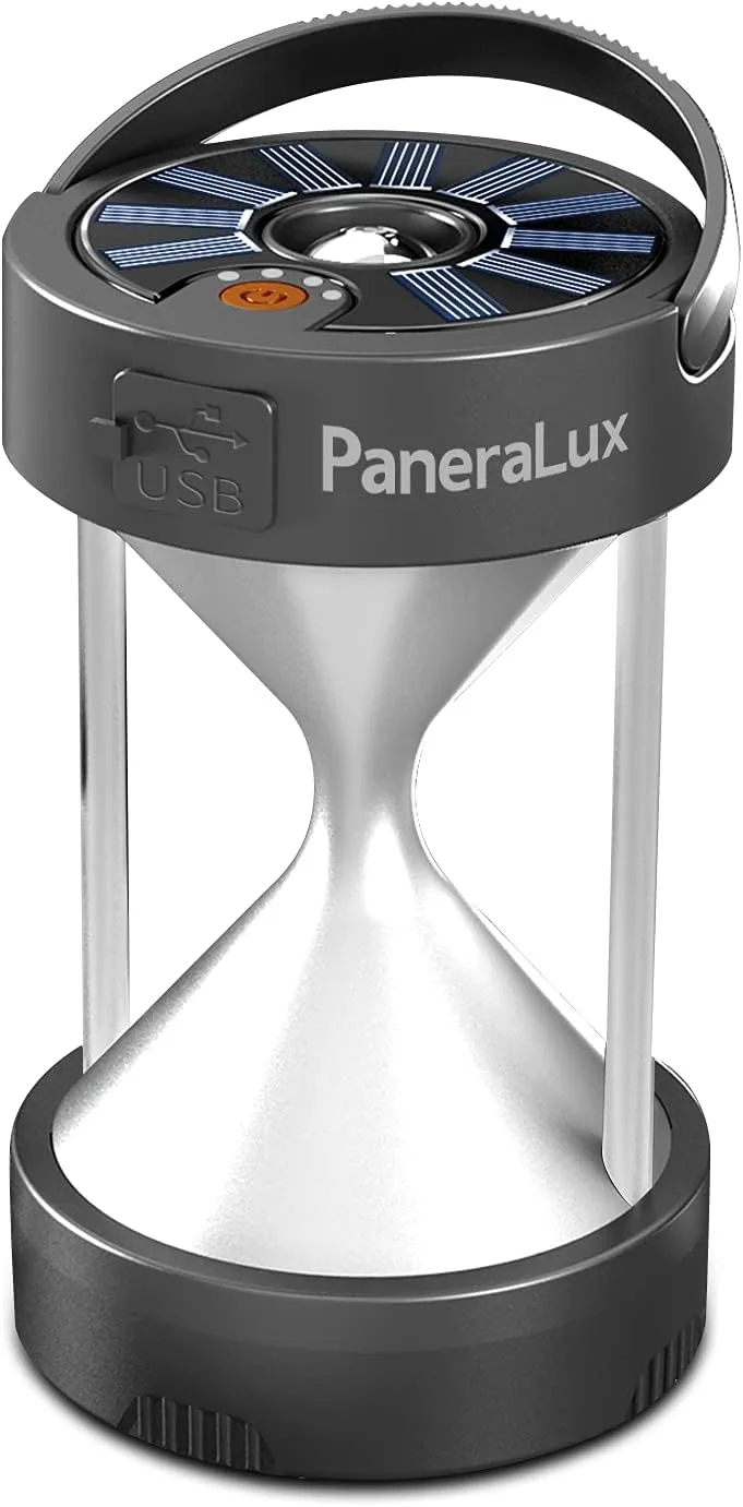 Camping Lantern Rechargeable, USB & Solar Powered LED Camping Tent Lights with 1800mAh, Electric Lantern Flashlight for Camping/Hiking/Fishi ng/Hurricane/Emerge ncy