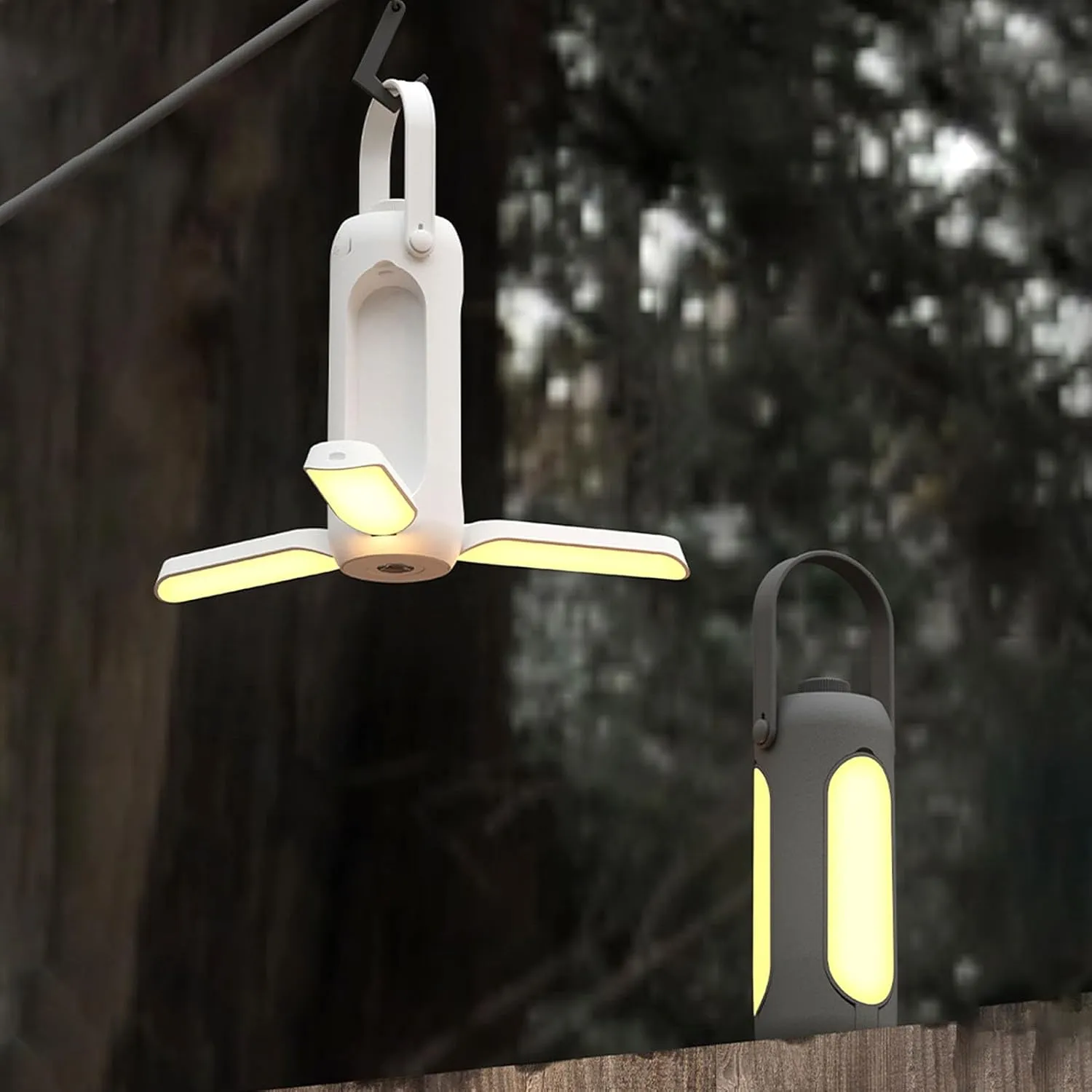 Camping Light,Folding Camping Lights Camping Lantern USB Rechargeable 10000mAh Dimmable Hanging Handle Tent Lamps for Travel (A)