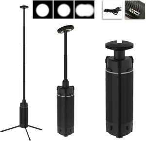 Camping Lights Telescopic, Portable Outdoor Rechargeable Camping Lantern with 10800mAh Battery, Built-in Magnetic Tripod Outdoor Portable LED Lanterns for Emergency, Outages, Hiking, Camping