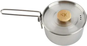 Camping Pot, Camp Cooker Camping Tea Kettle with Removable Handle 1L Stainless Steel Camping Tea Pot, Portable Camping Kettle, Multifunctional Outdoor Kettle Pot for Camping