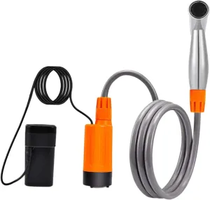 Camping Shower Portable Shower Camp Shower Waterproof Electric Shower Pump Outdoor Shower for Travel Beach Backpacking Hiking