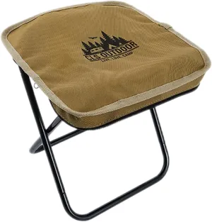 Camping Stool Portable Folding Stool with Bag Collapsible Camp Stool Small Folding Chair for Outdoor Hiking Traveling Picnic, Khaki