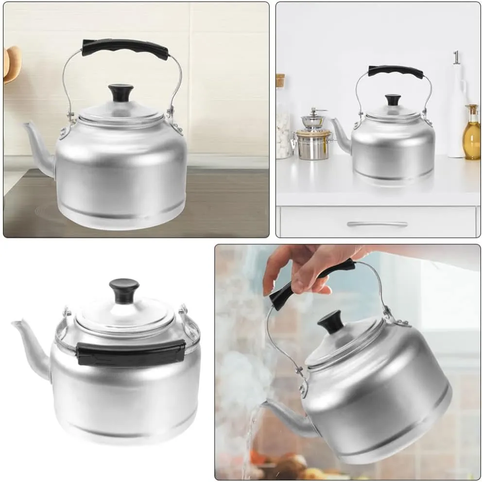Camping Stove Whistling Tea Kettle Aluminum 6L Outdoor Camping Kettle Coffee Pot Tea Kettle Stovetop Makgeolli Teapot for Home BBQ Party Camping Coffee Pot