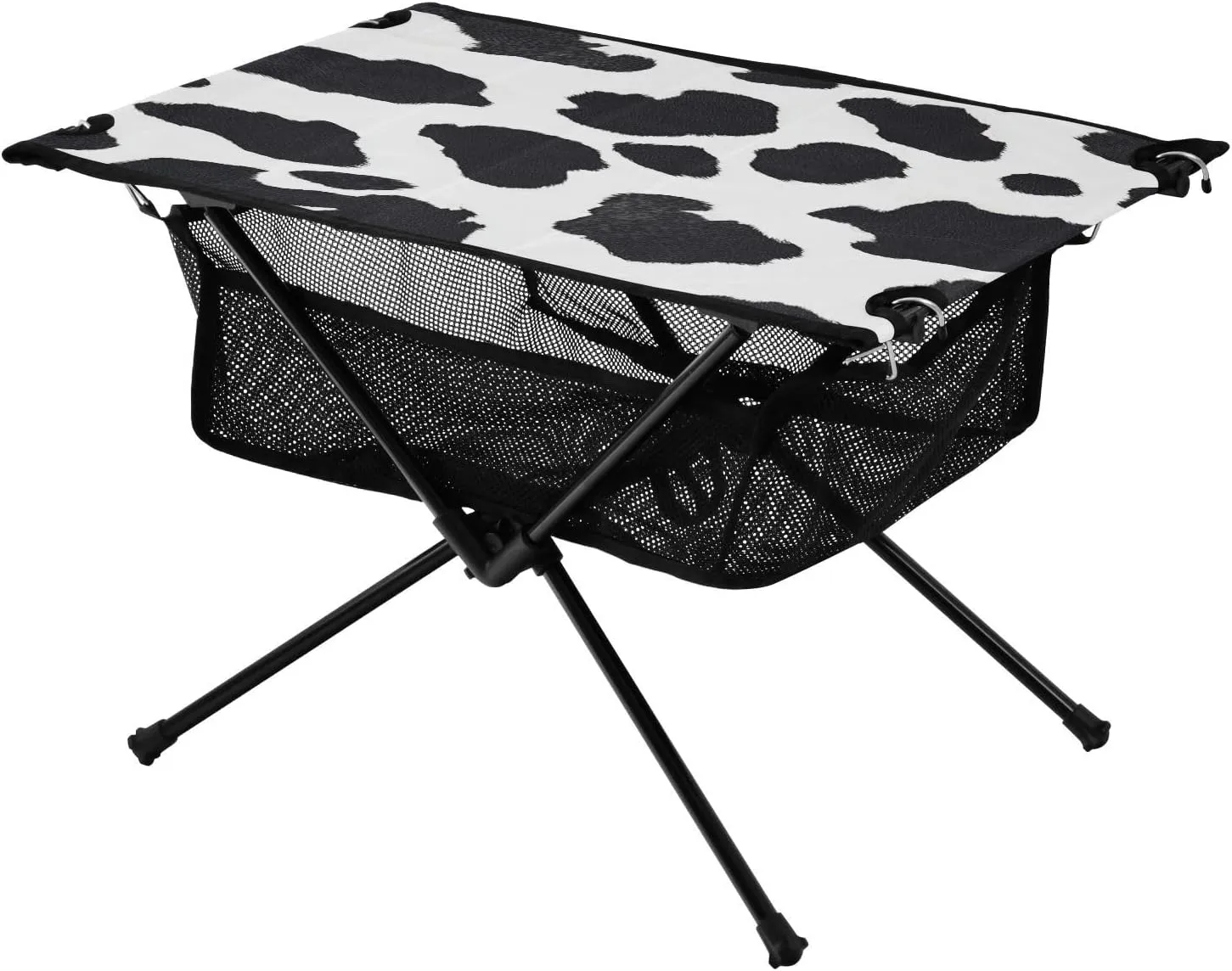 Camping Table Lightweight Portable Folding Table with Mesh Storage Net Cowhide Ideal for Camping Hiking Beach Picnic Travel Backyard