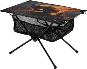 Camping Table Lightweight Portable Folding Table with Mesh Storage Net Skull General Ideal for Camping Hiking Beach Picnic Travel Backyard