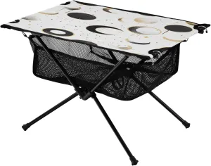 Camping Table Lightweight Portable Folding Table with Mesh Storage Net Star Moon Ideal for Camping Hiking Beach Picnic Travel Backyard