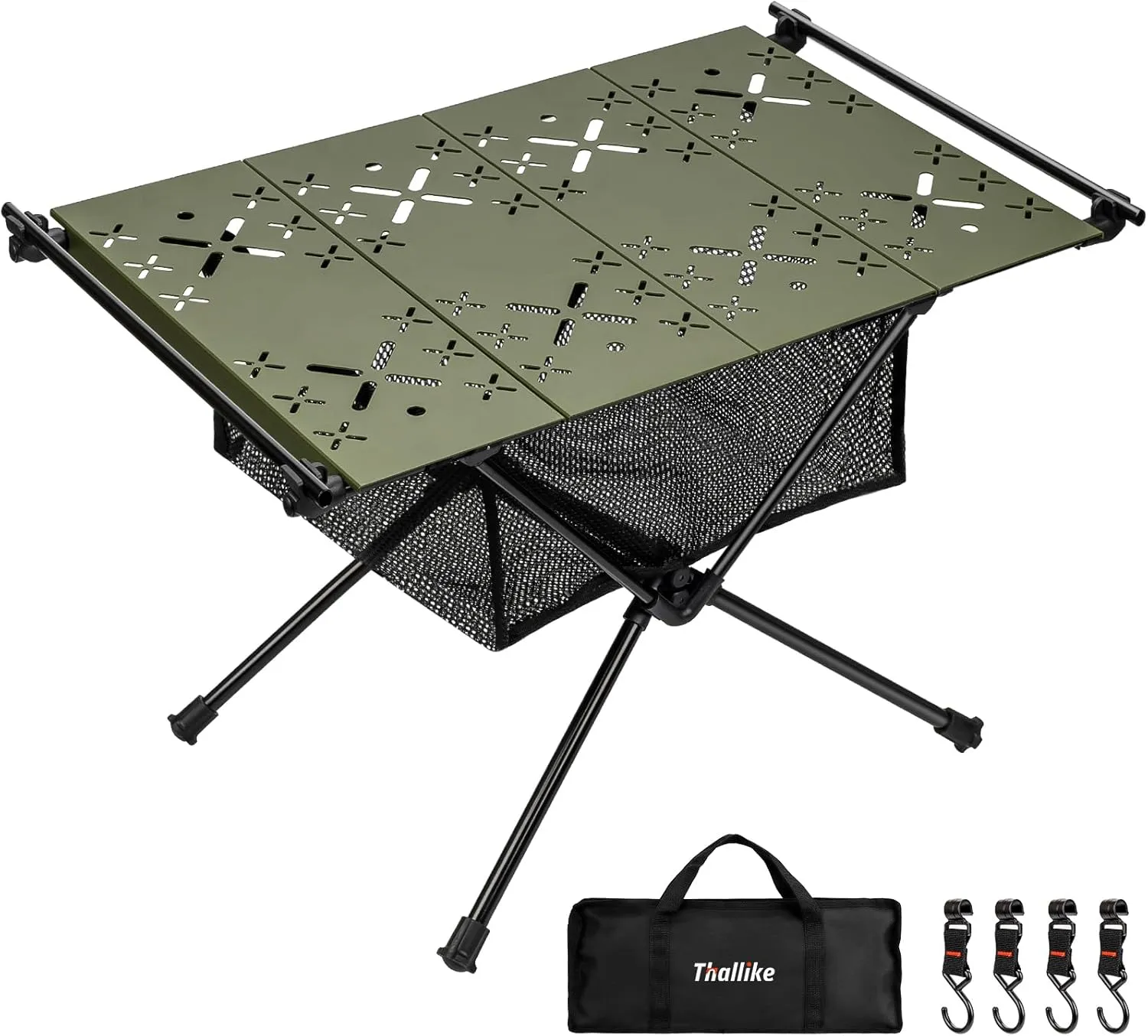 Camping Table,Outdoor Folding Table,Lightweight Portable Camping Side Table with Hollow Pattern,Ultralight Aluminum Beach Table with Carry Bag for Outdoor Cooking,Picnic,Camp,Boat,Travel