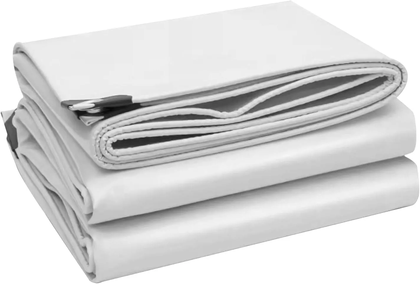 Camping Tarp, Heavy Duty White Tarp Sheet Ground Cover for Outdoor Furniture Caravan Car, Multi-Purpose Canopy Tent(1.8x2m)